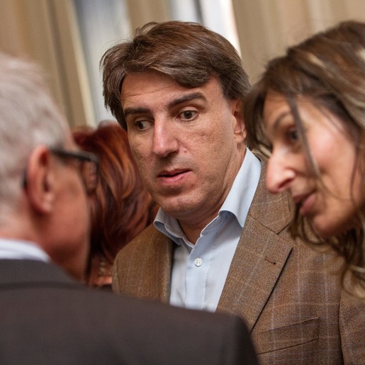Oertlipreis-Verleihung 2014, der Tessiner Regierungspräsident Manuele Bertoli und Paola Piffaretti